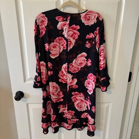 Kate Spade Rambling Roses Ruffle Shift Dress, Medium - Picture 7 of 7